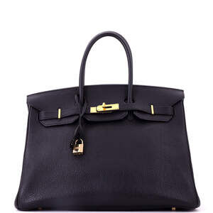 Hermes Birkin 35 Black Togo with Gold Hardware